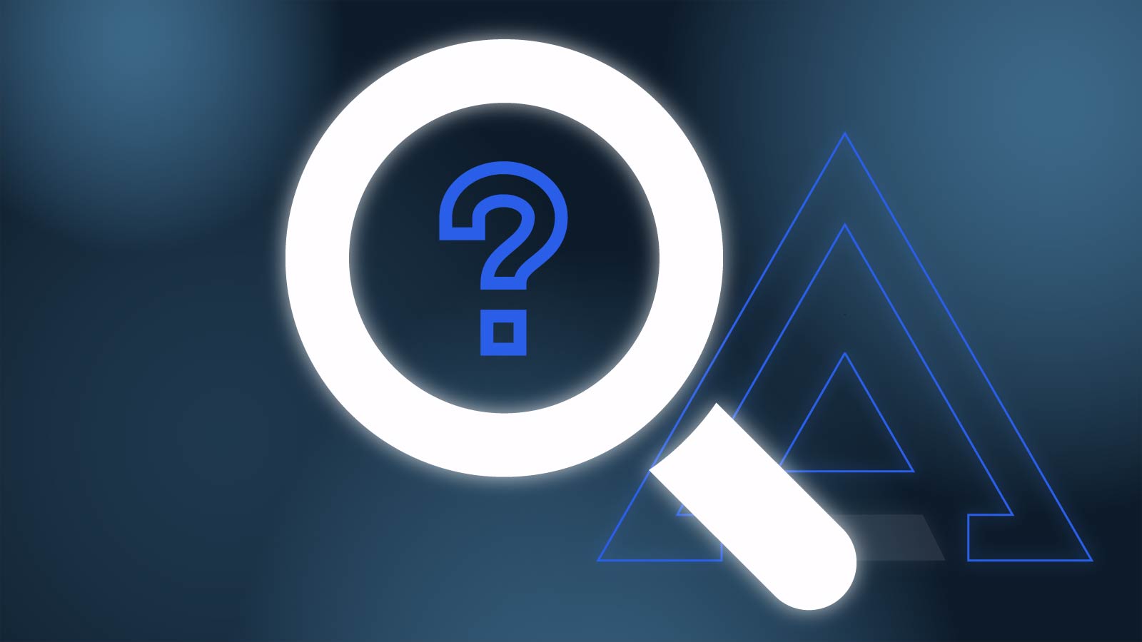 A magnifying glass over a Google search results page